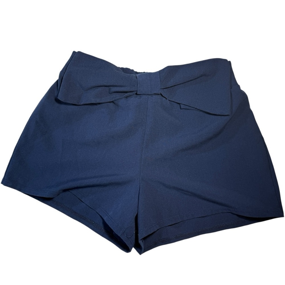 Charlotte Russe Y2K Bow Navy Shorts Medium Pull On VTG Nautical‎ Coquette Sailor